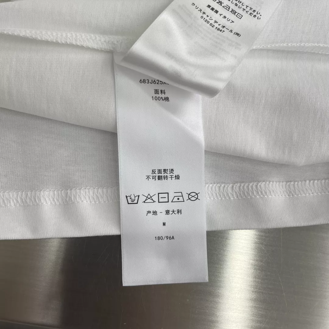 디올 자수 그래픽 코튼 티셔츠 상세 이미지 8