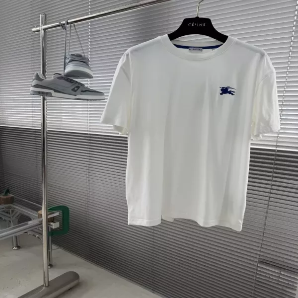 버버리 전마 자수 라운드넥 티셔츠