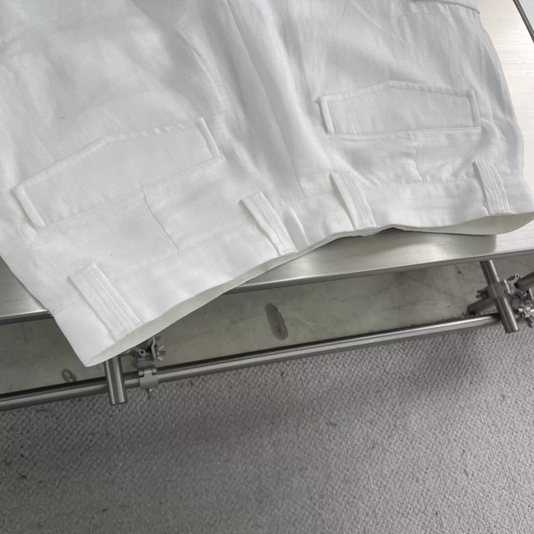 브루넬로쿠치넬리 코튼 린넨 헤링본 버뮤다 팬츠 상세 이미지 8