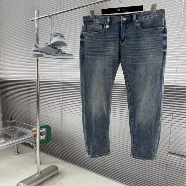 프라다 워싱 로고 데님 팬츠