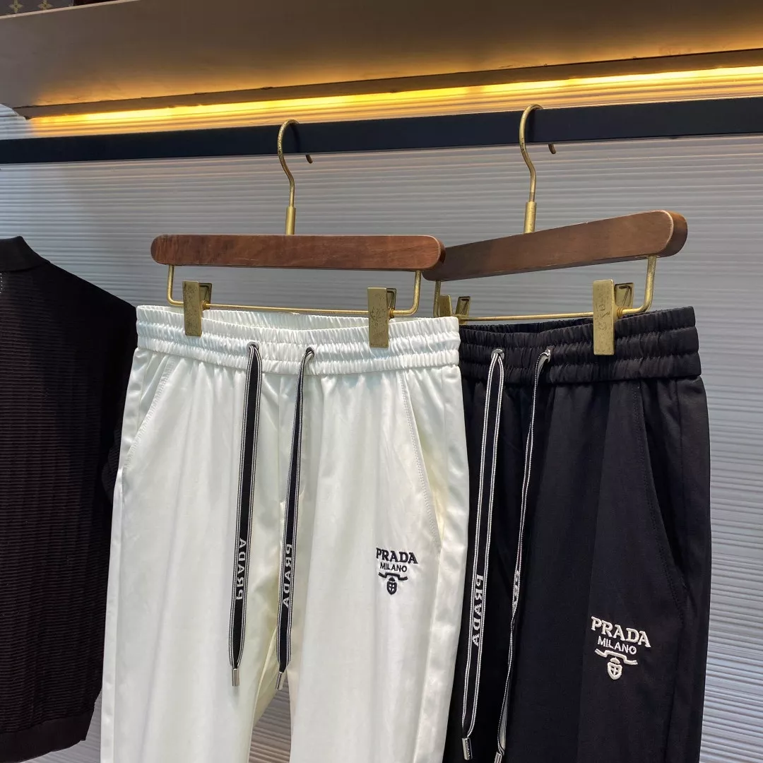 프라다 자카드 드로스트링 기능성 팬츠 상세 이미지 3
