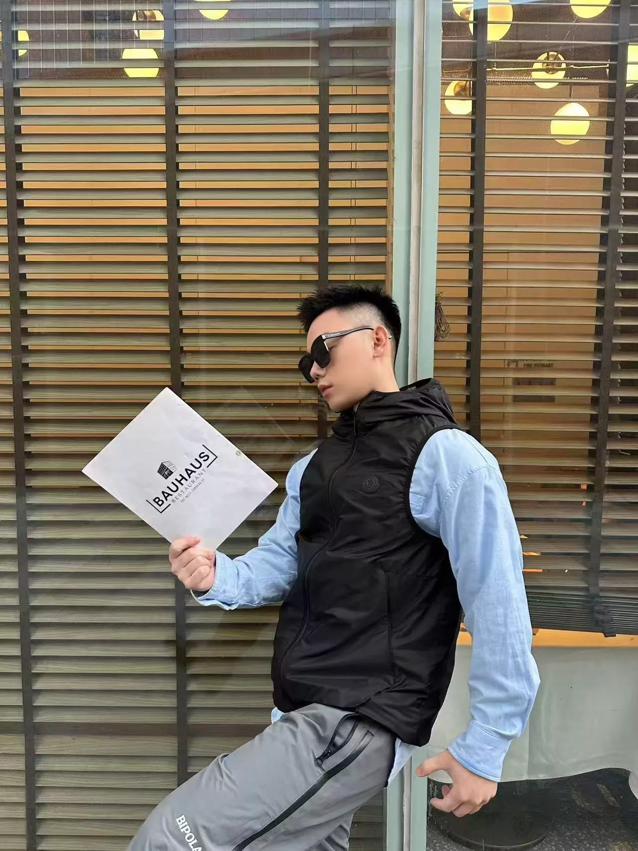 몽클레어 후드 경량 나일론 방풍 집업 베스트 상세 이미지 28