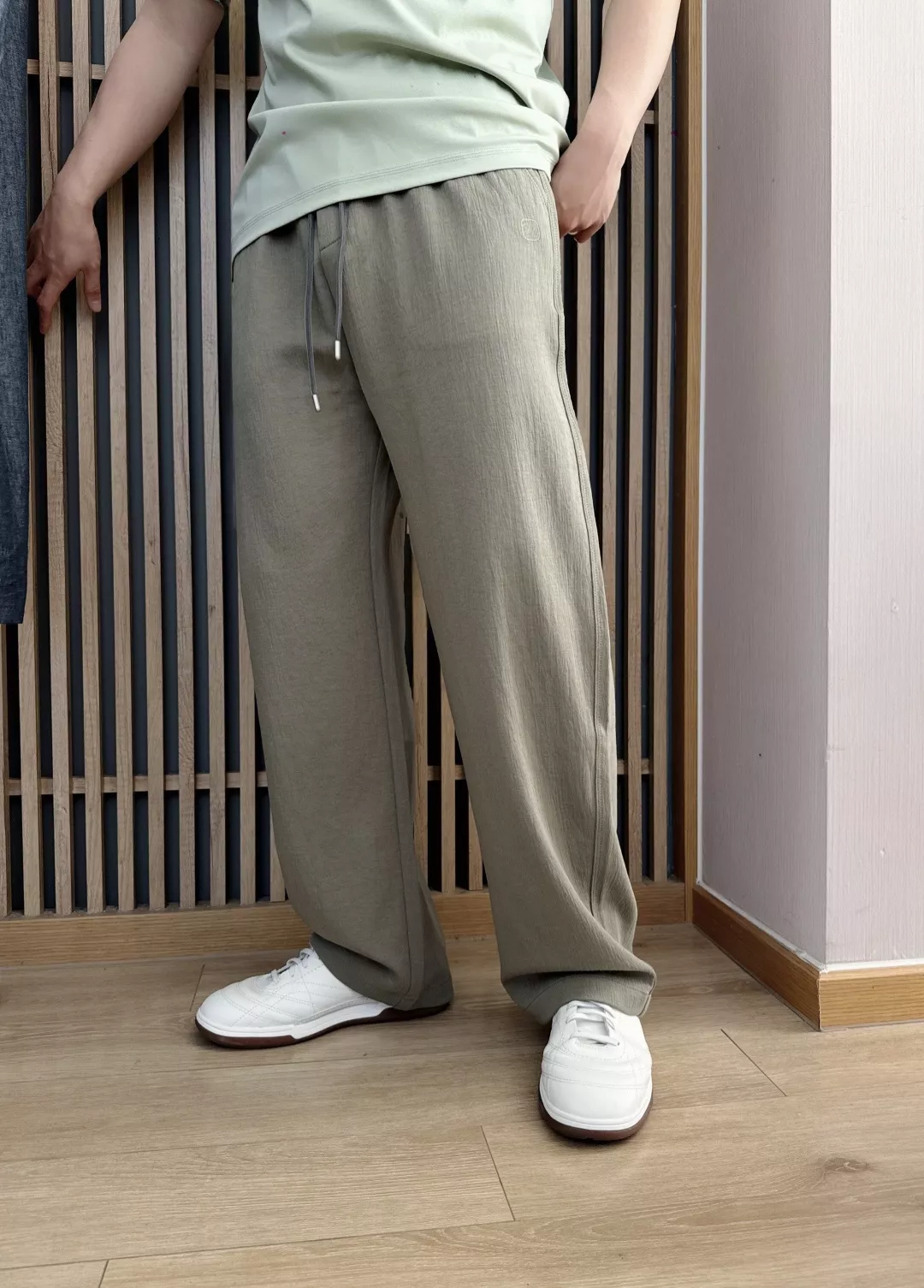 제냐 텐셀 혼방 퍼프 텍스처 밴딩 팬츠 상세 이미지 19