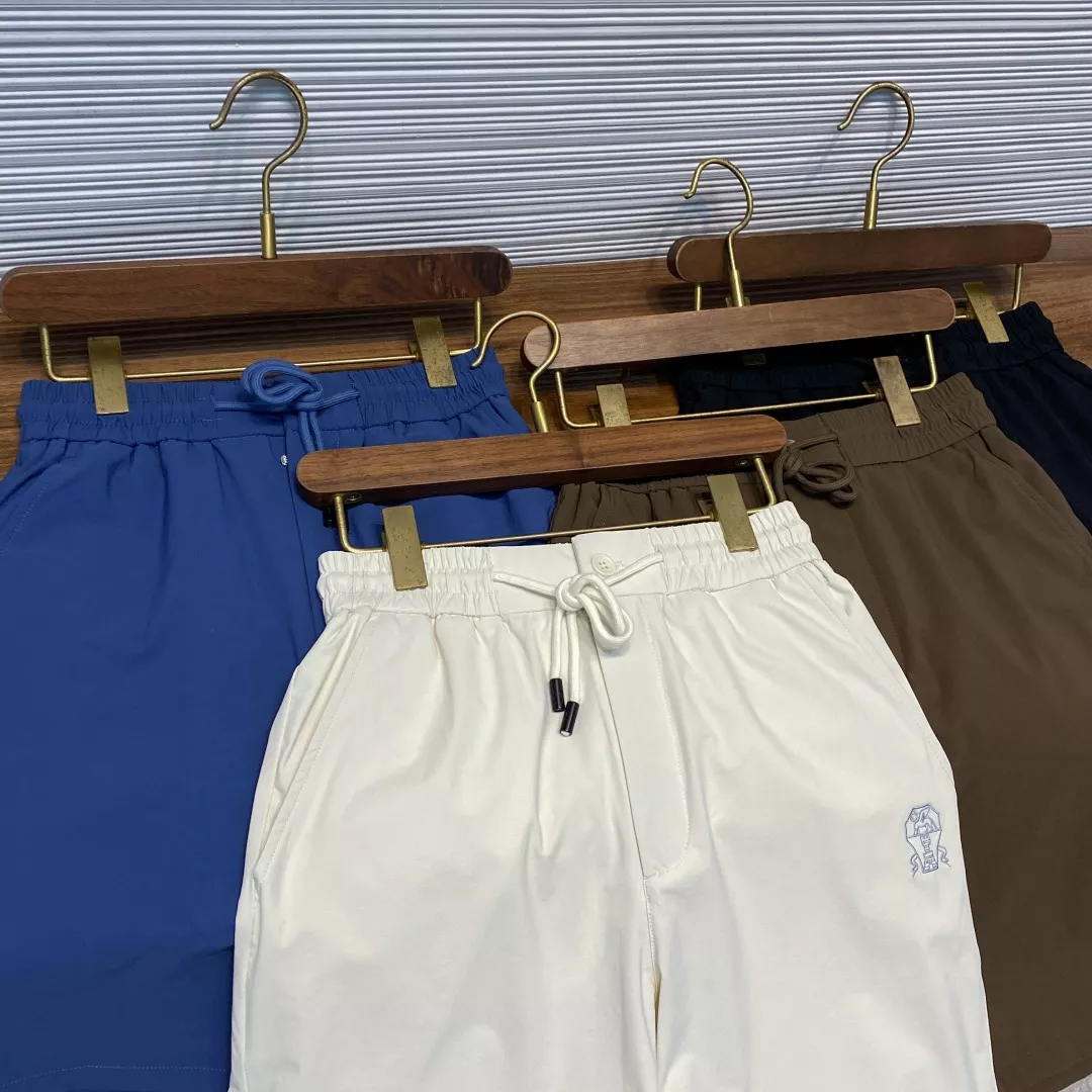 브루넬로쿠치넬리 배지 자수 드로스트링 쇼츠 상세 이미지 11