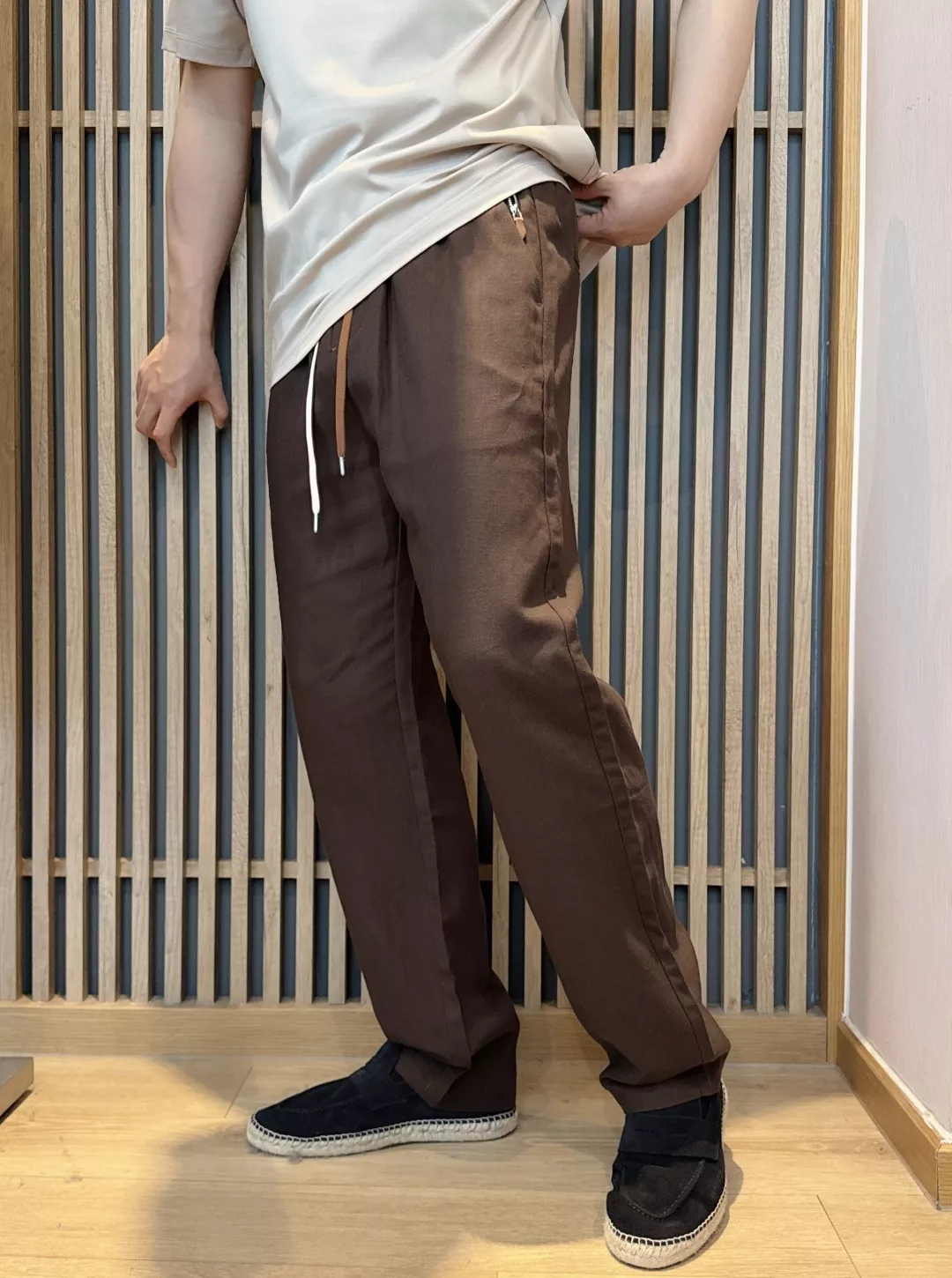 로로피아나 리오셀 린넨 혼방 스트링 팬츠 상세 이미지 26