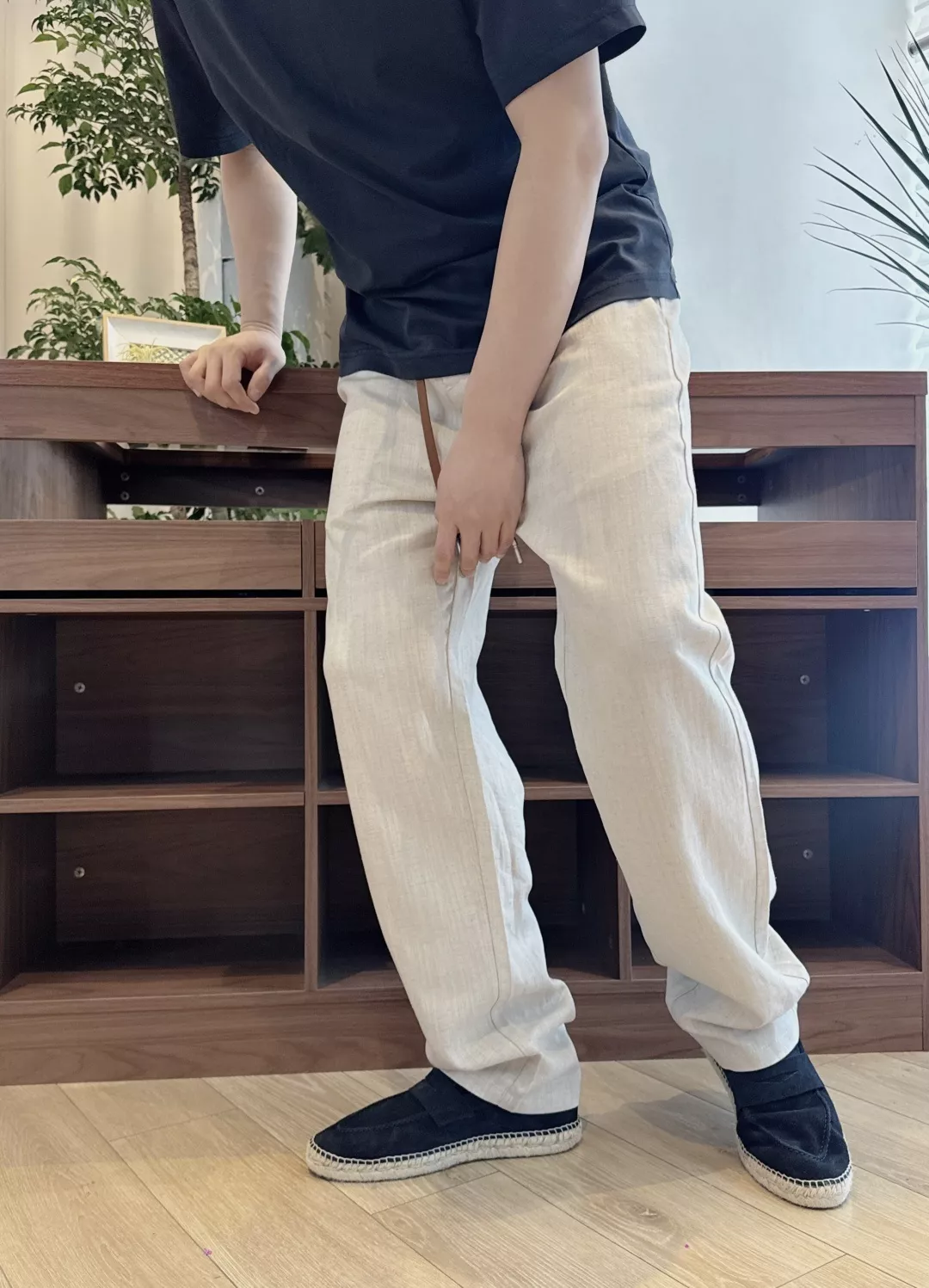 로로피아나 리오셀 린넨 혼방 스트링 팬츠 상세 이미지 23