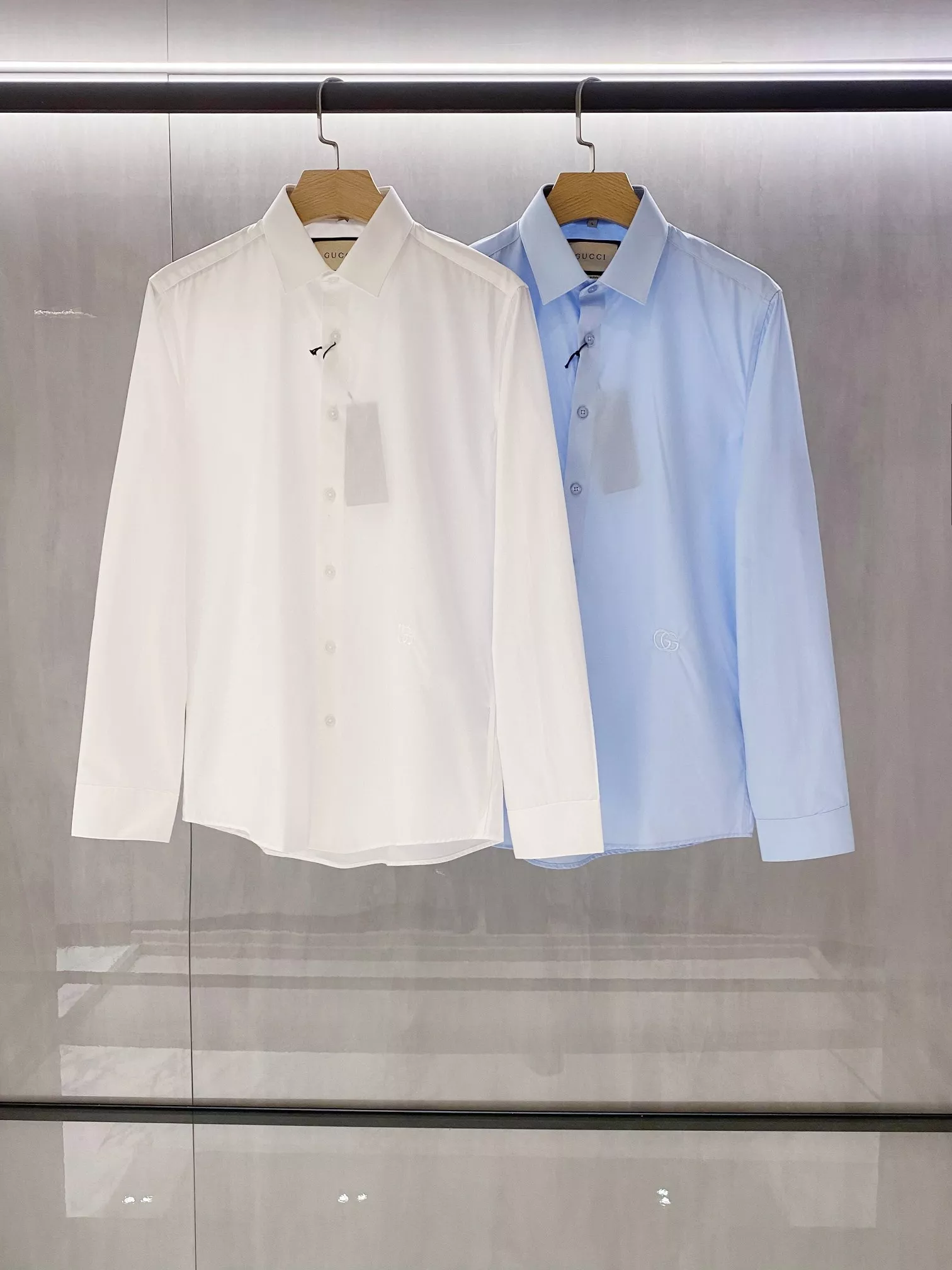 구찌 더블지 자수 코튼 포플린 셔츠 상세 이미지 1
