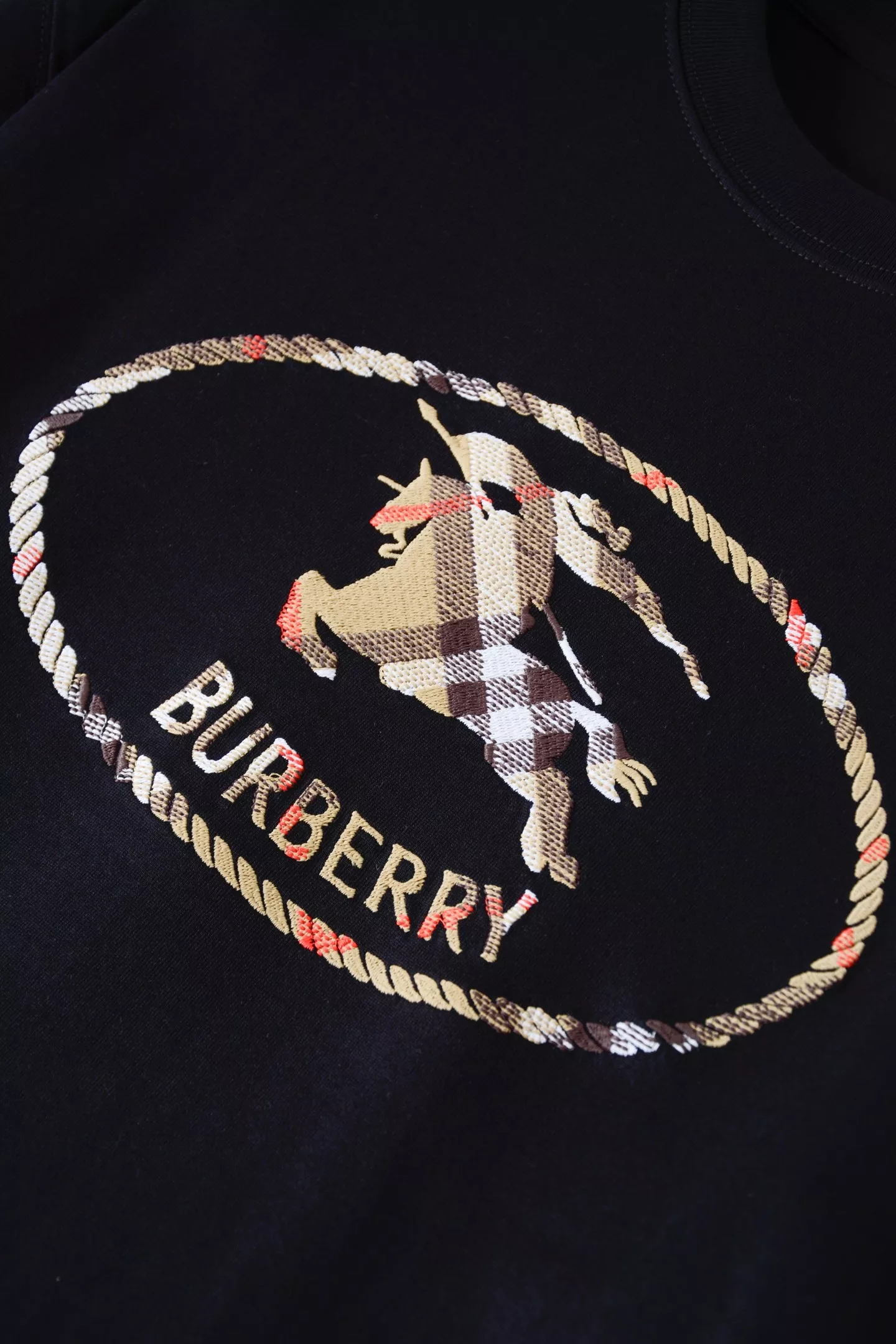 버버리 체크 기사 문장 자수 코튼 반소매 상세 이미지 38