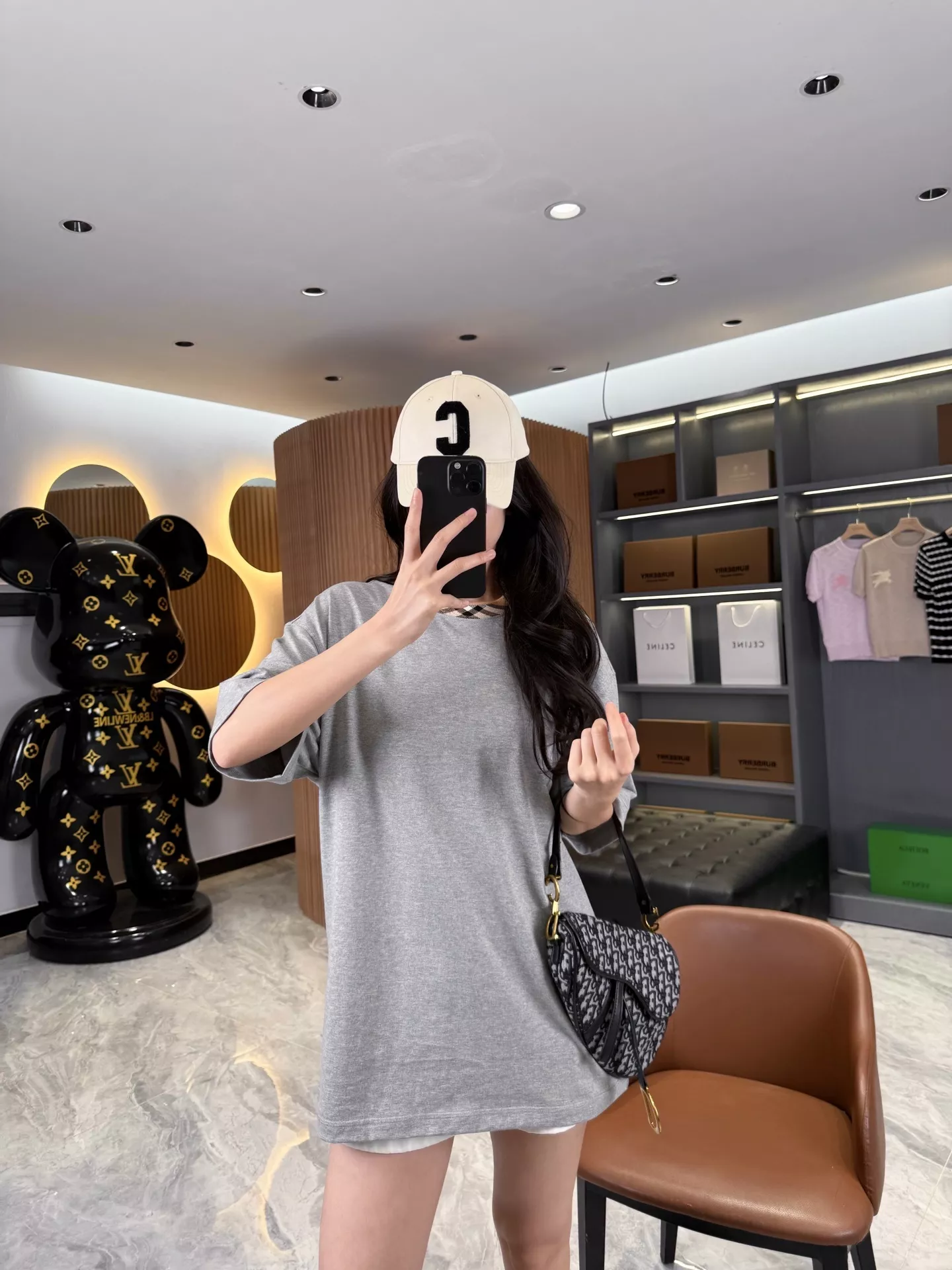 버버리 체크 장식 코튼 라운드 반소매 상세 이미지 99