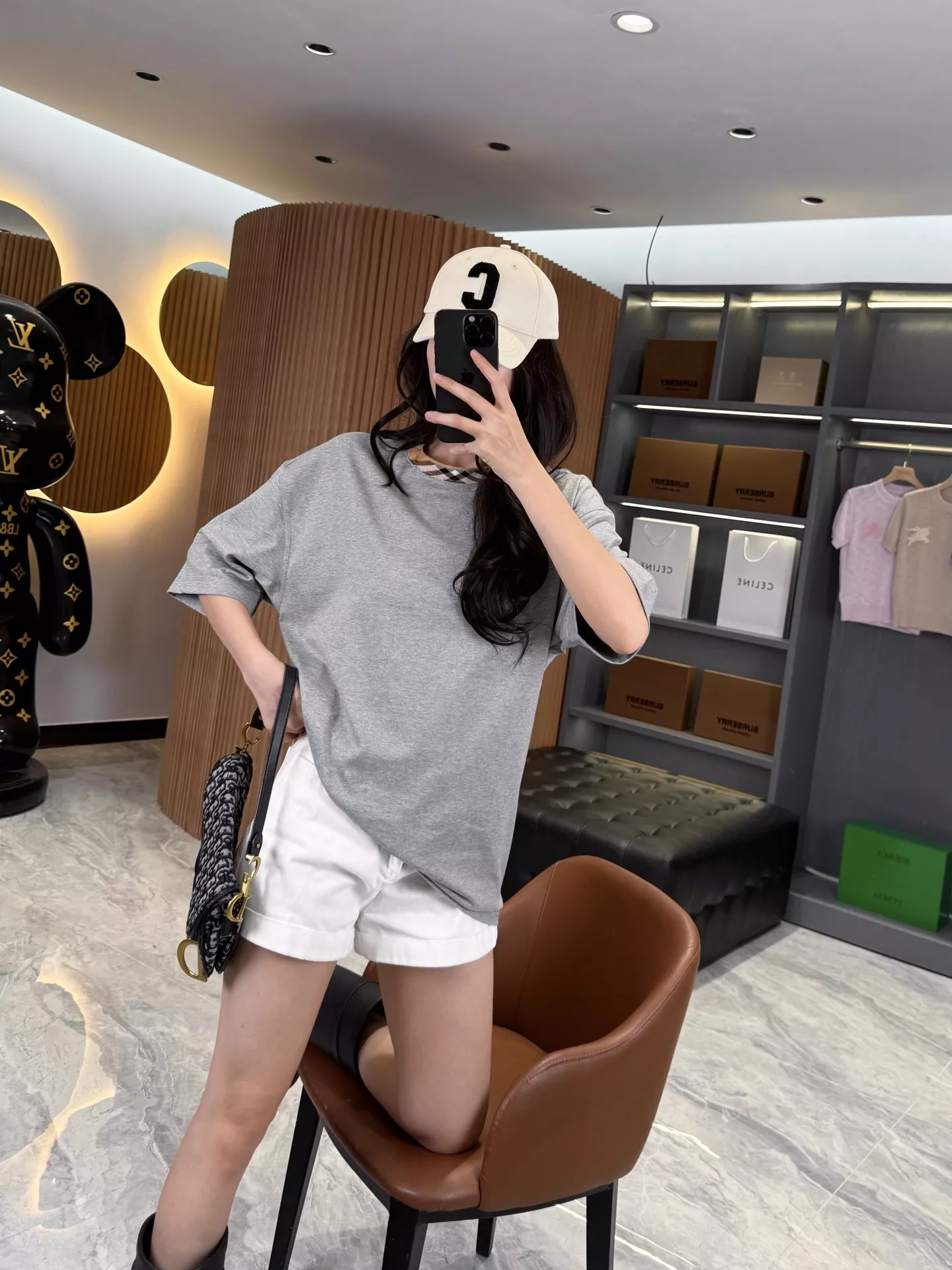 버버리 체크 장식 코튼 라운드 반소매 상세 이미지 96
