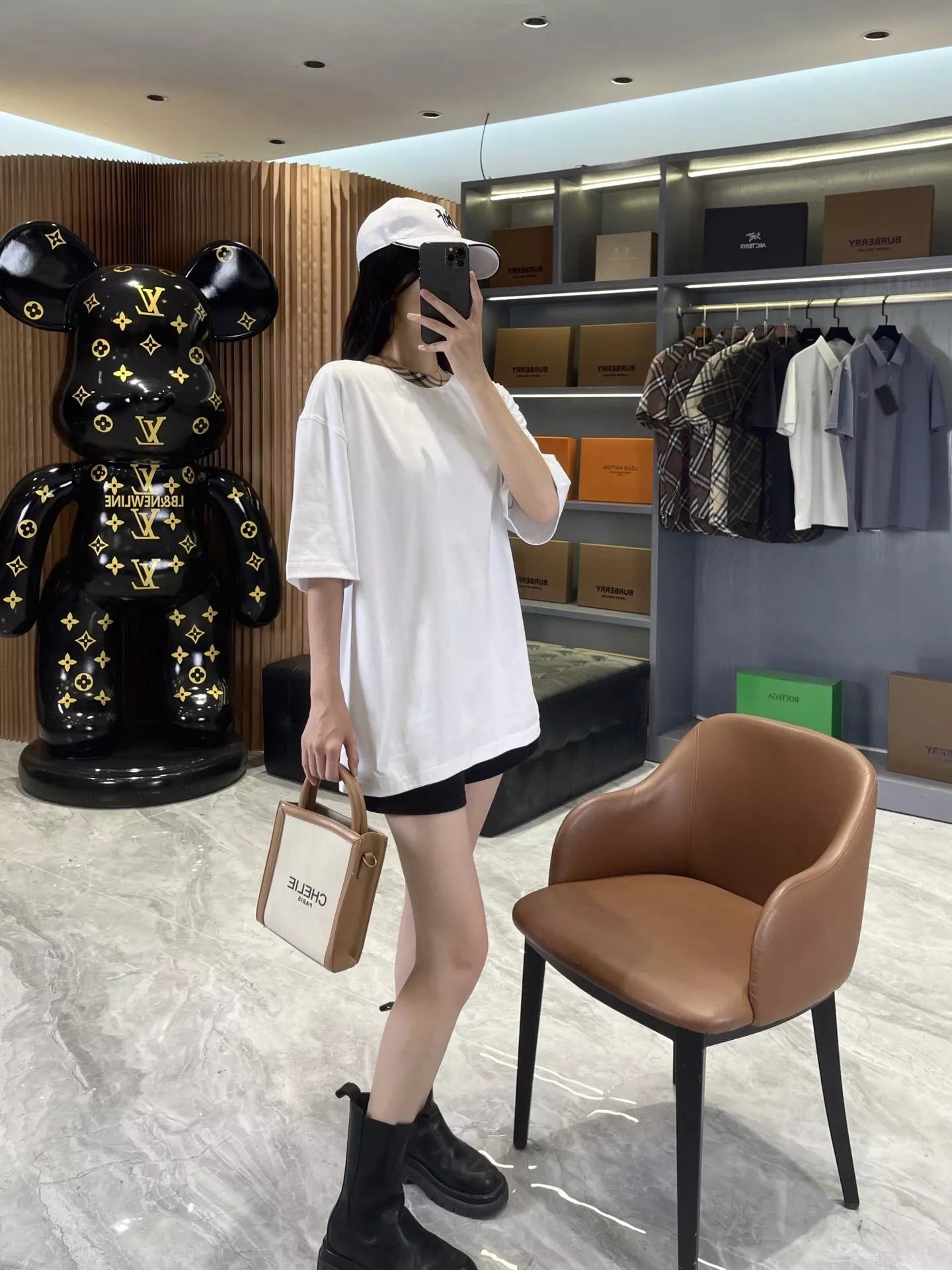 버버리 체크 장식 코튼 라운드 반소매 상세 이미지 81