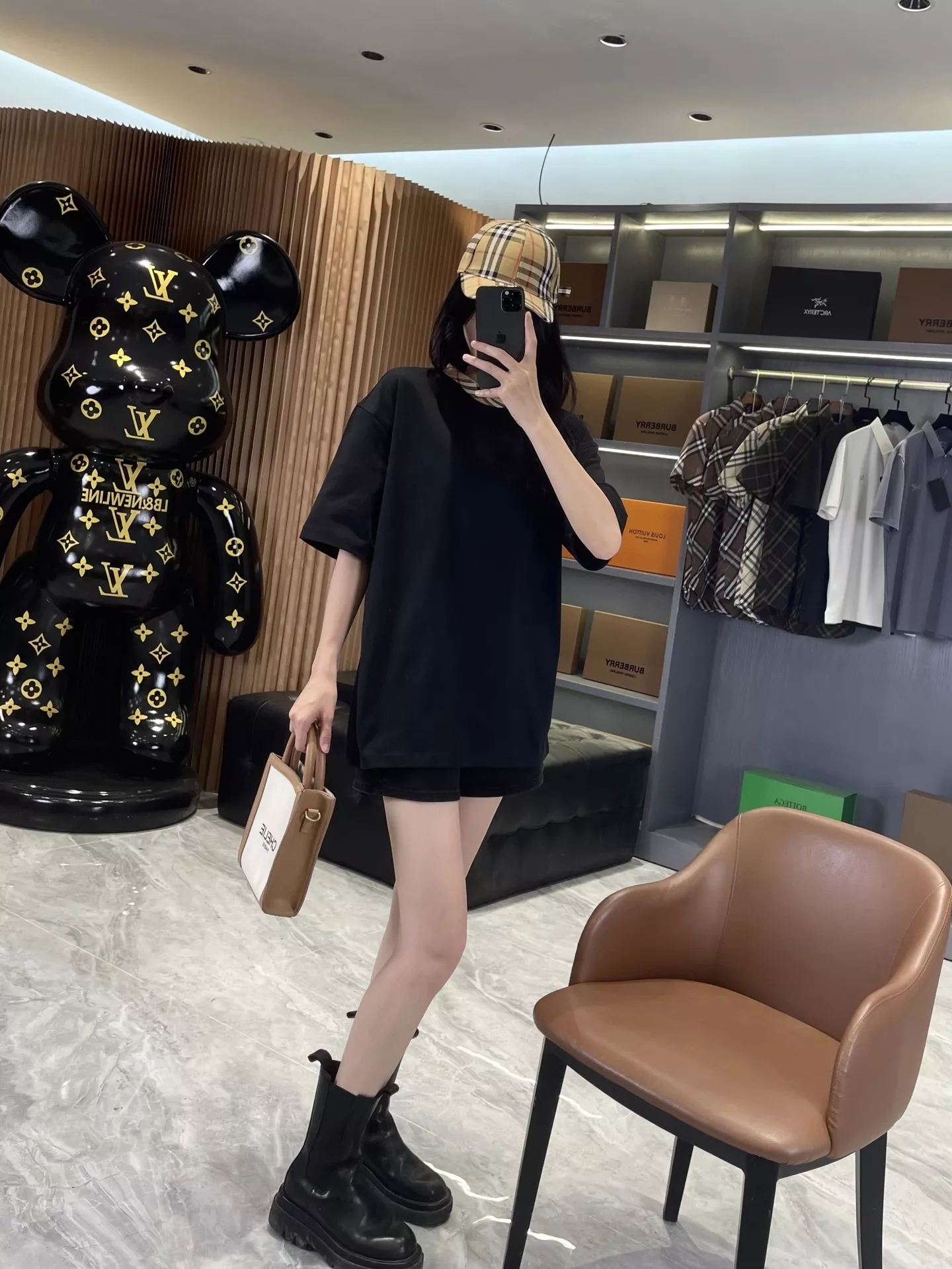 버버리 체크 장식 코튼 라운드 반소매 상세 이미지 69