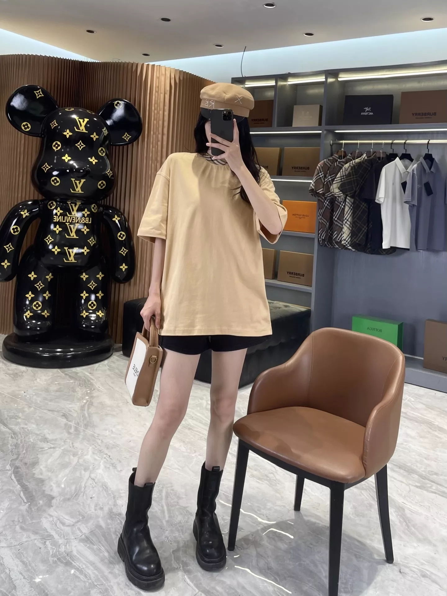 버버리 체크 장식 코튼 라운드 반소매 상세 이미지 84
