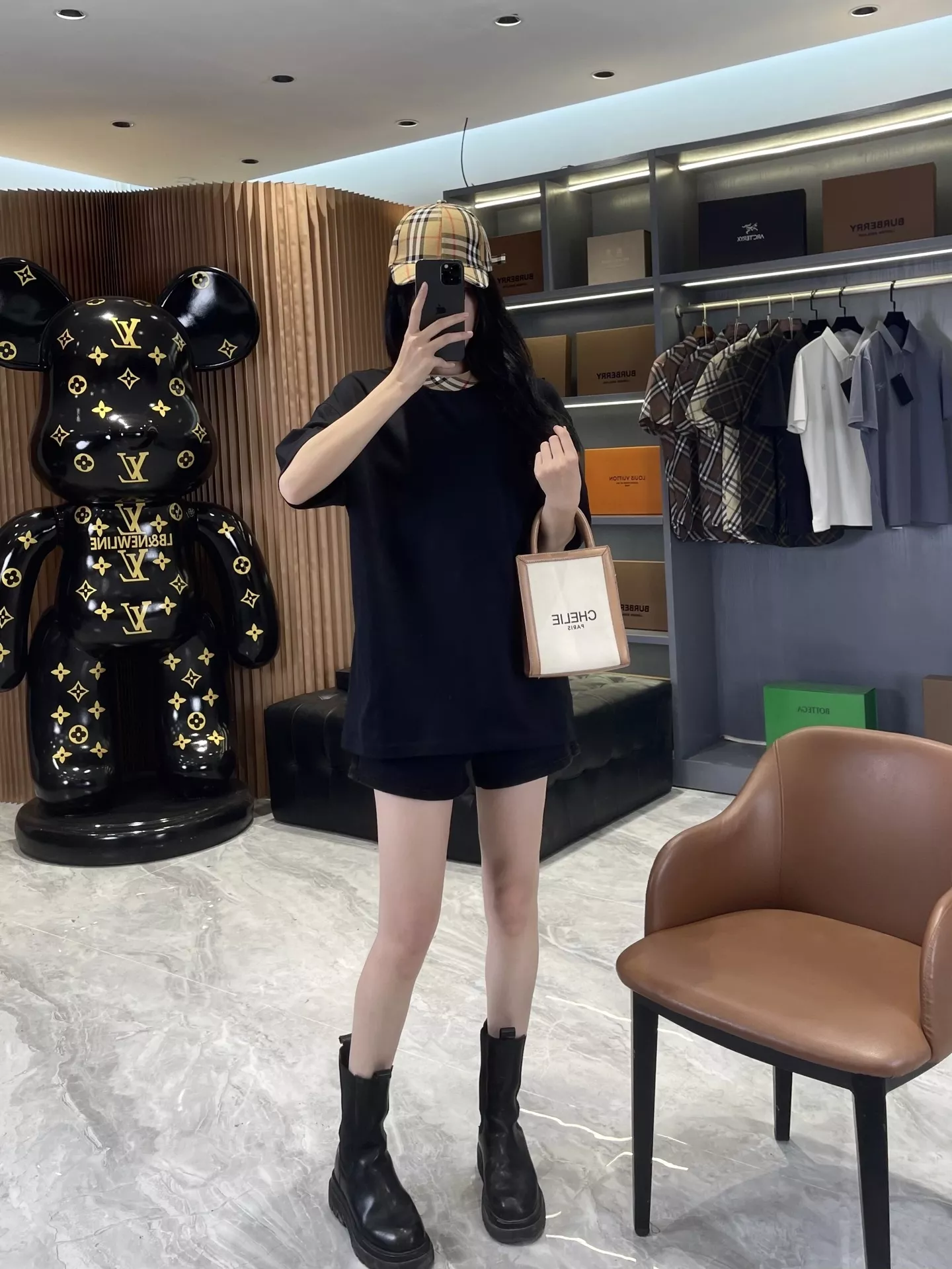 버버리 체크 장식 코튼 라운드 반소매 상세 이미지 70