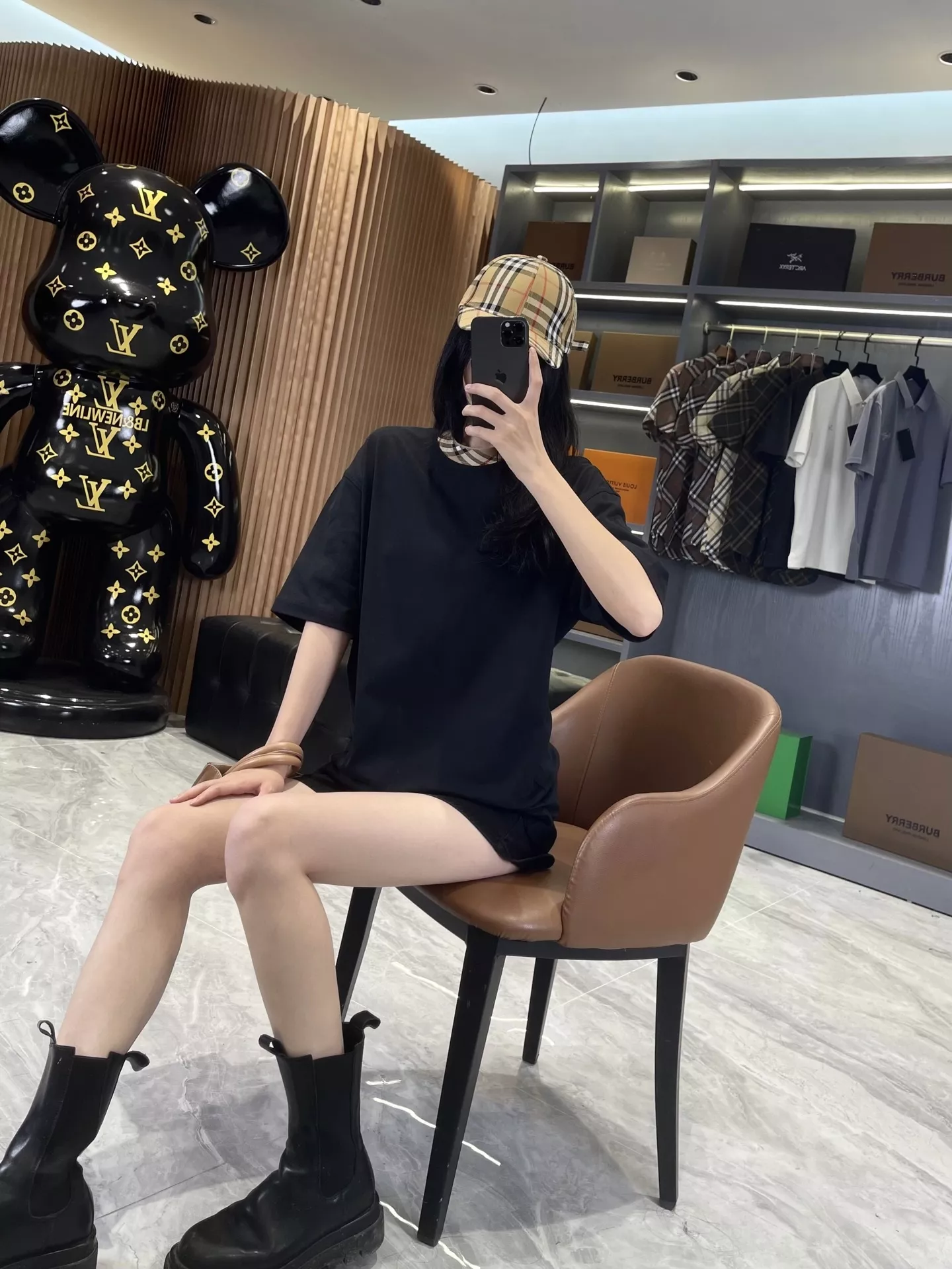 버버리 체크 장식 코튼 라운드 반소매 상세 이미지 73