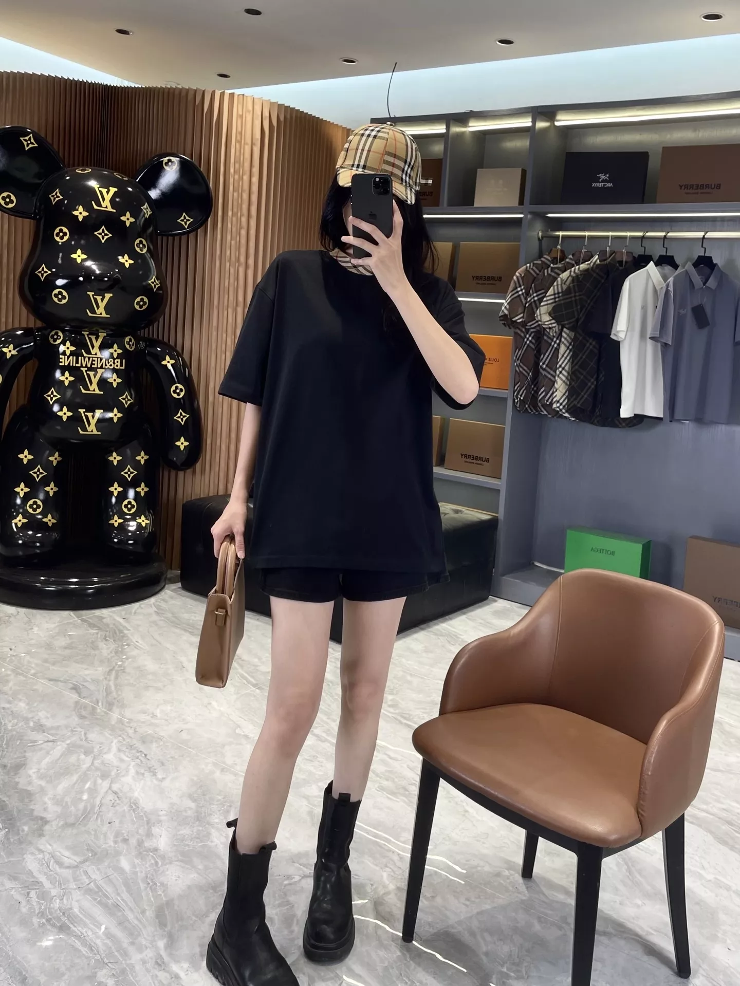 버버리 체크 장식 코튼 라운드 반소매 상세 이미지 67
