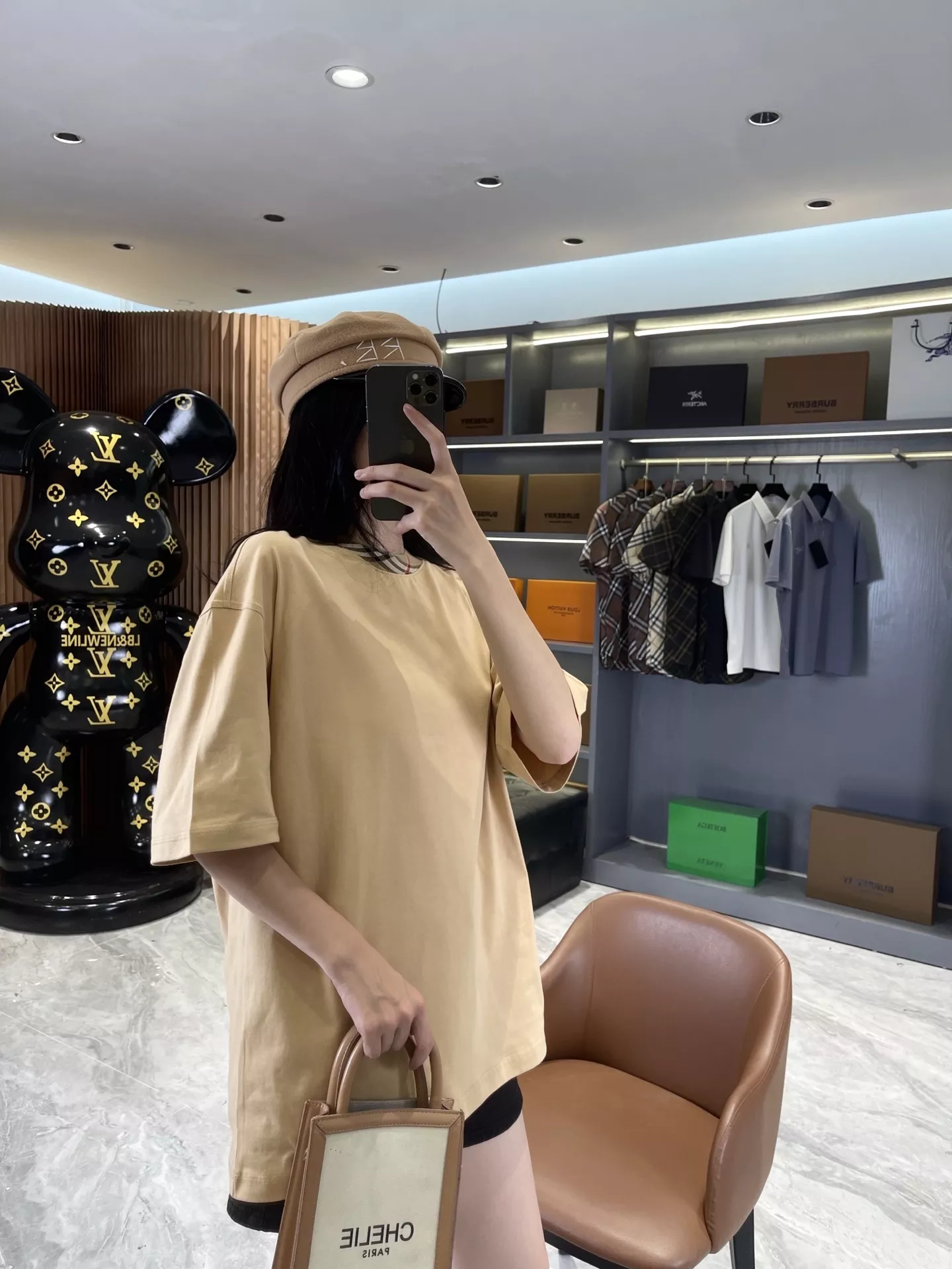 버버리 체크 장식 코튼 라운드 반소매 상세 이미지 90