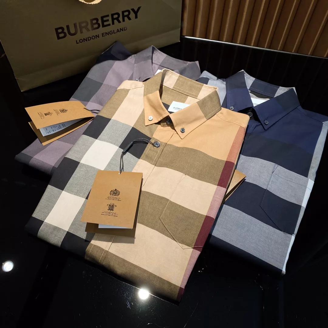 버버리 클래식 체크 코튼 반소매 셔츠 상세 이미지 3