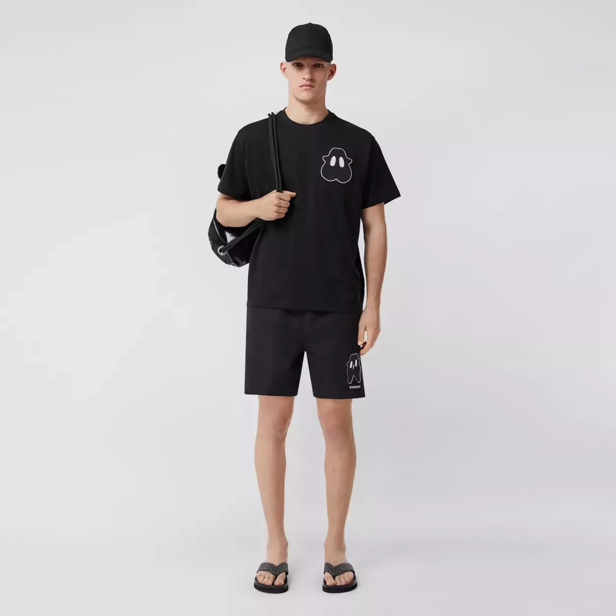 버버리 몬스터 자수 오버핏 코튼 반팔 상세 이미지 53