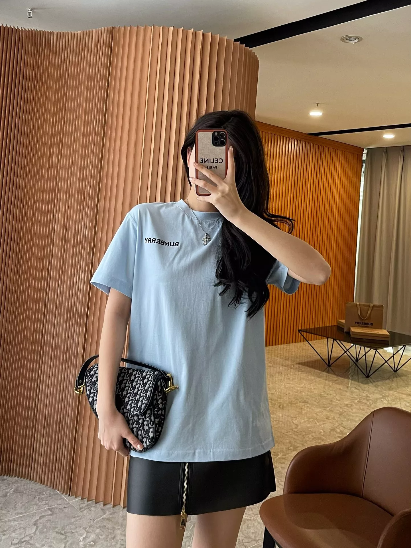 버버리 TB 자수 코튼 반소매 티셔츠 상세 이미지 61