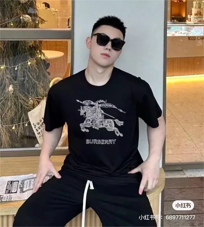 버버리 마술 기사 로고 자수 코튼 반팔 상세 이미지 34