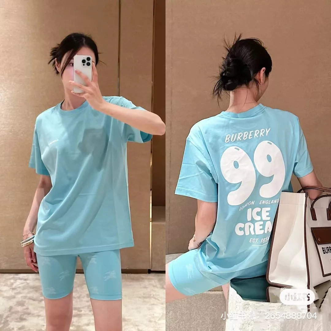 버버리 아이스크림 프린트 코튼 반팔 티셔츠 상세 이미지 52