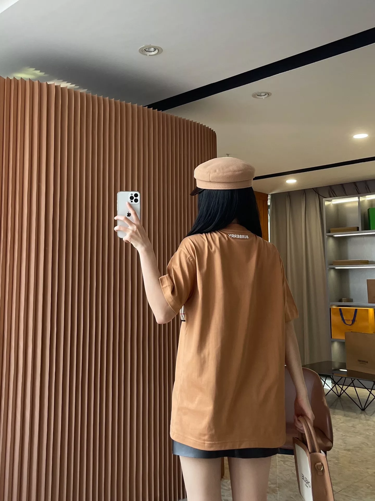 버버리 빈티지 체크 패널 코튼 티셔츠 상세 이미지 85