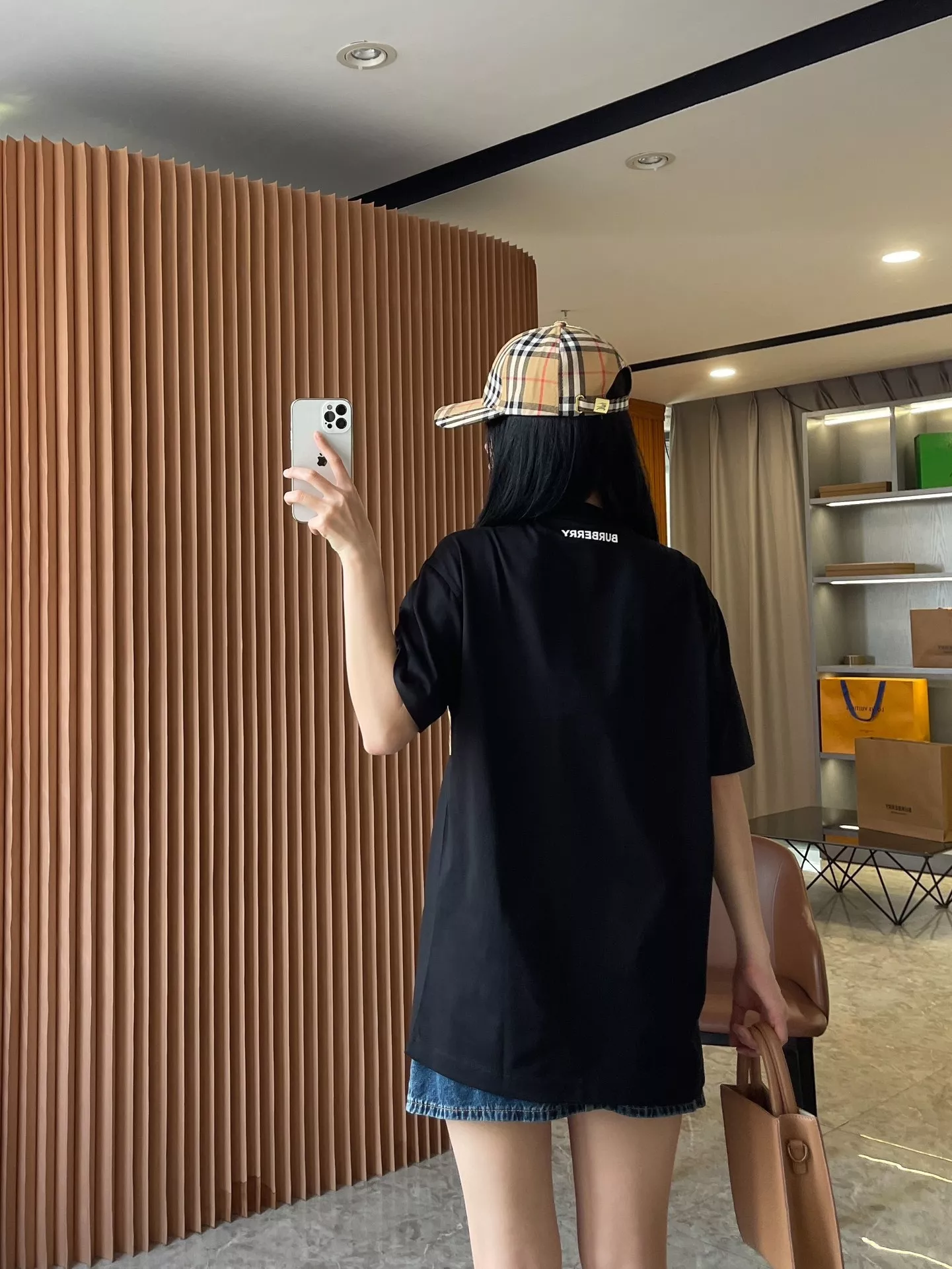 버버리 빈티지 체크 패널 코튼 티셔츠 상세 이미지 78