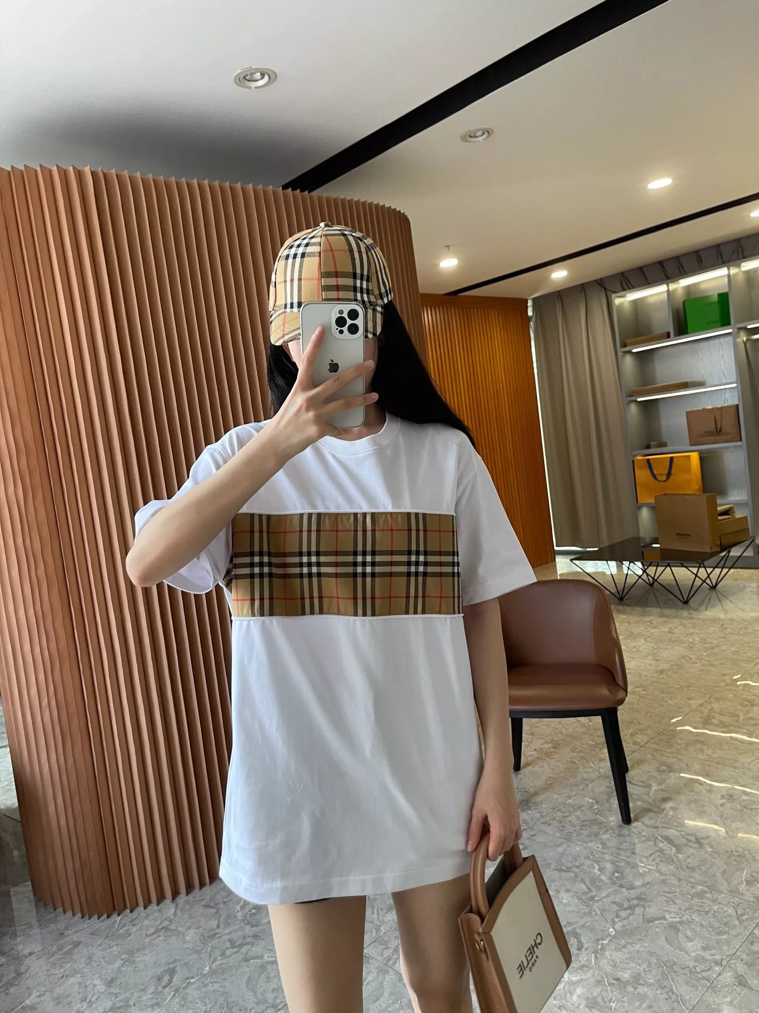 버버리 빈티지 체크 패널 코튼 티셔츠 상세 이미지 62