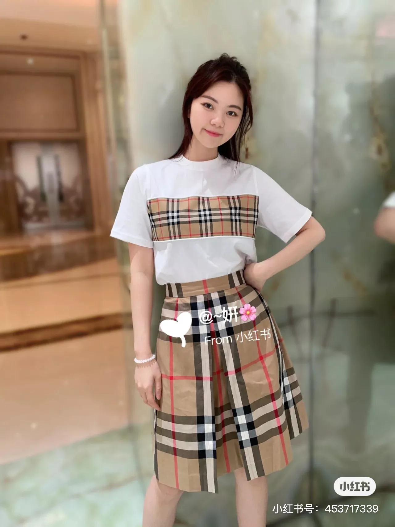 버버리 빈티지 체크 패널 코튼 티셔츠 상세 이미지 56