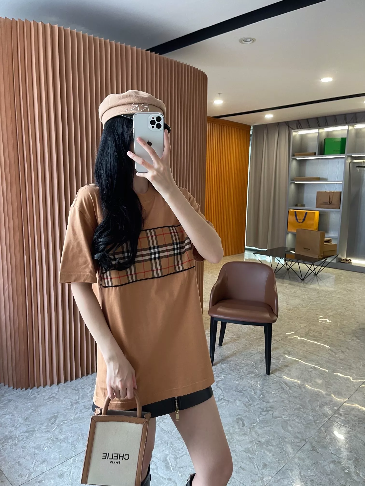버버리 빈티지 체크 패널 코튼 티셔츠 상세 이미지 82