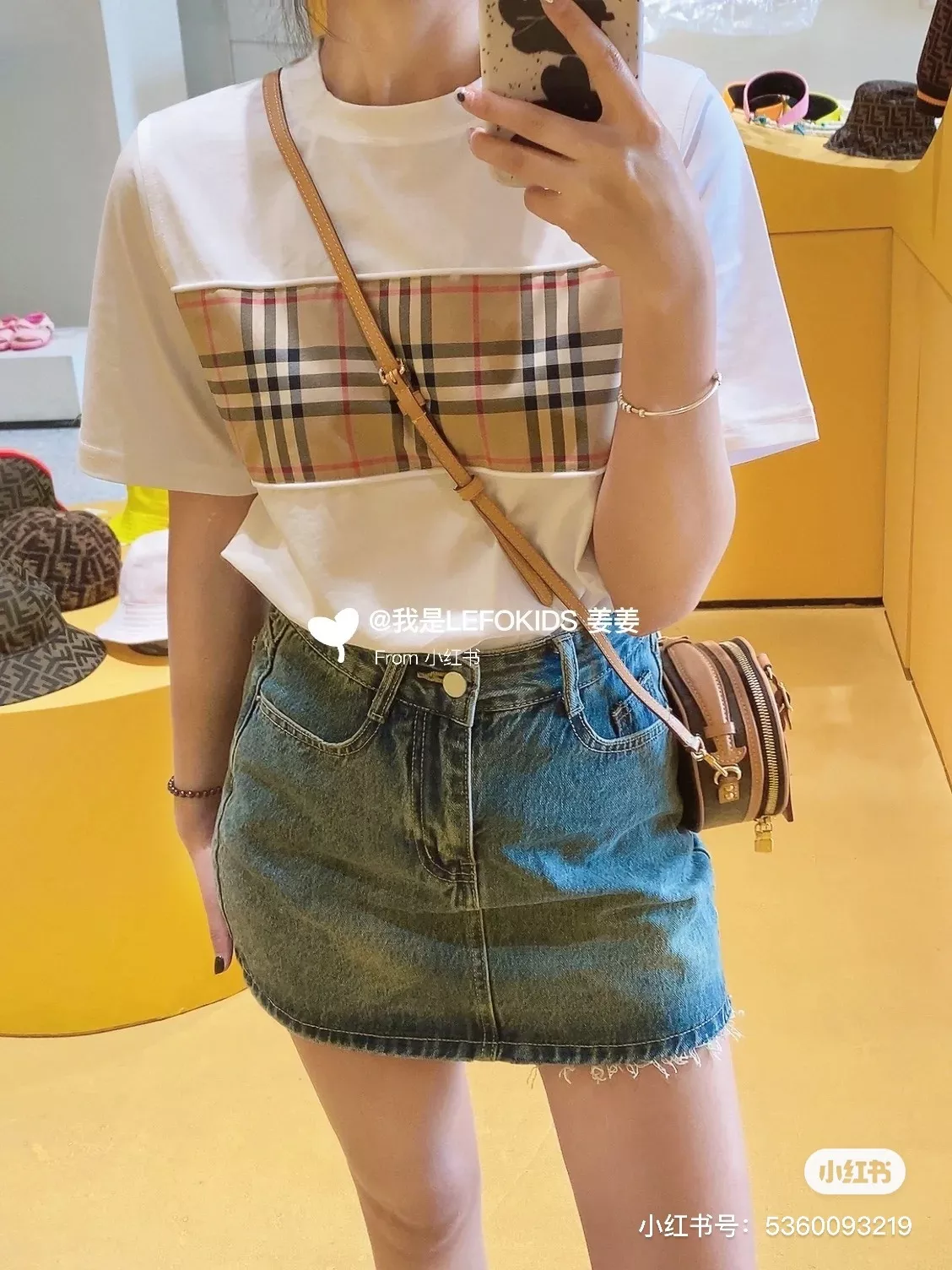버버리 빈티지 체크 패널 코튼 티셔츠 상세 이미지 58