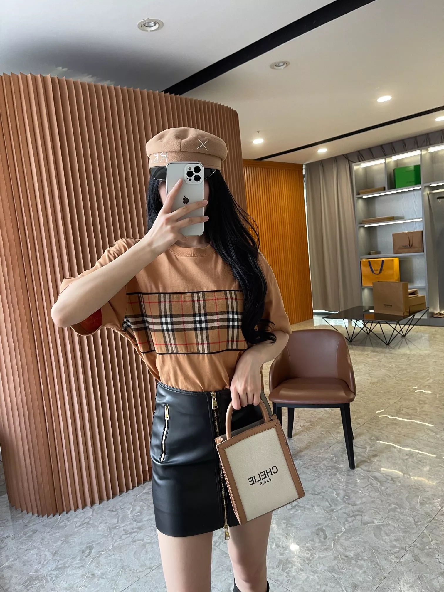 버버리 빈티지 체크 패널 코튼 티셔츠 상세 이미지 83