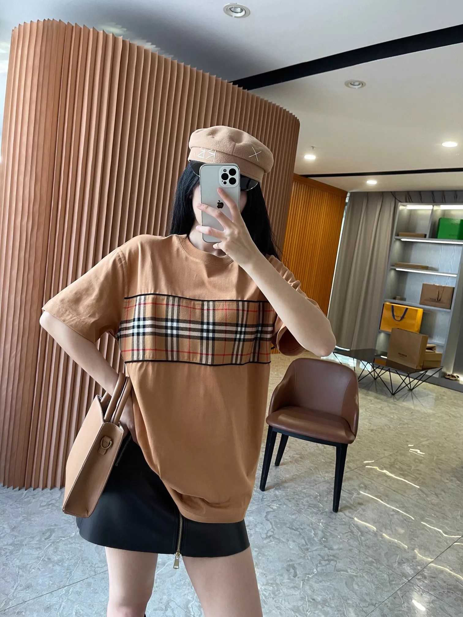 버버리 빈티지 체크 패널 코튼 티셔츠 상세 이미지 81