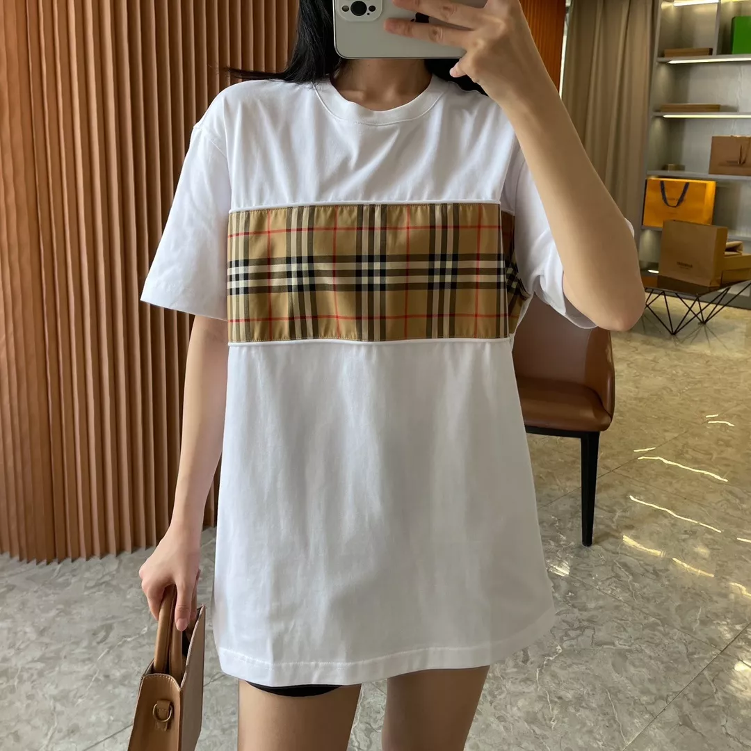 버버리 빈티지 체크 패널 코튼 티셔츠 상세 이미지 66