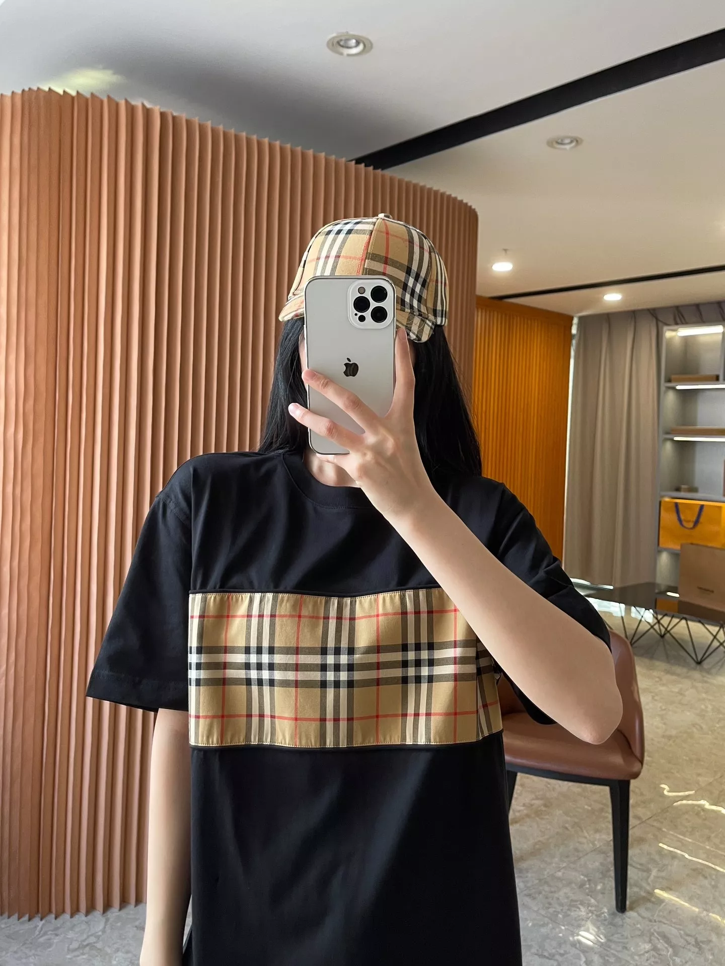 버버리 빈티지 체크 패널 코튼 티셔츠 상세 이미지 73