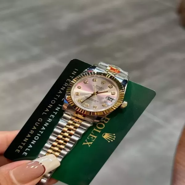 롤렉스 다이아 인덱스 메탈 손목시계