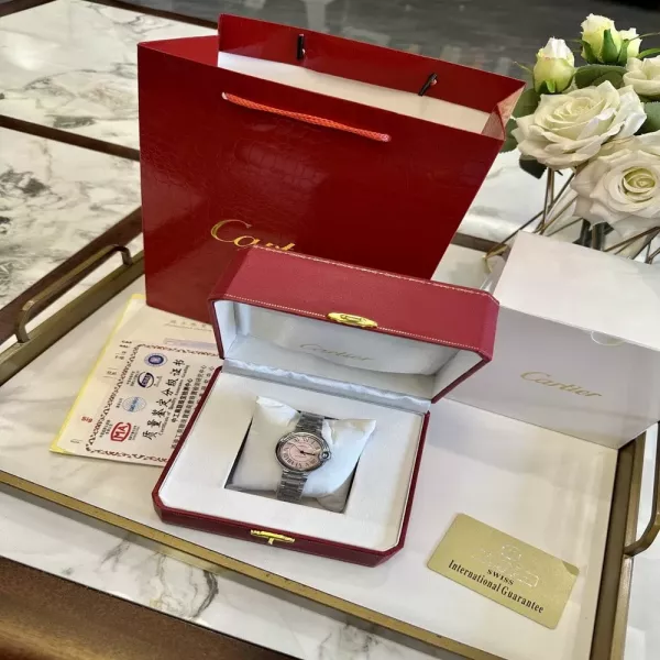까르띠에 발롱블루 메탈 스트랩 워치