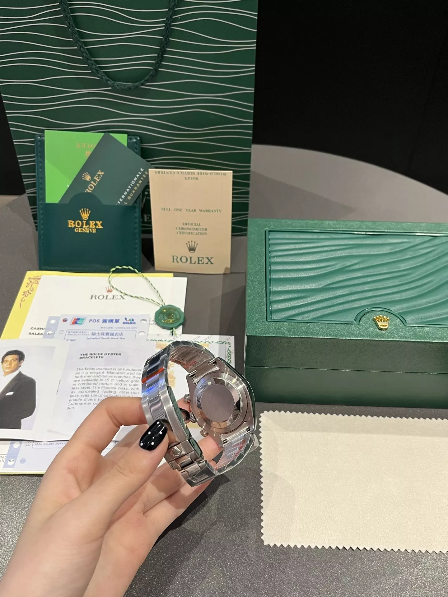 롤렉스 판다 다이얼 메탈 손목시계 상세 이미지 8