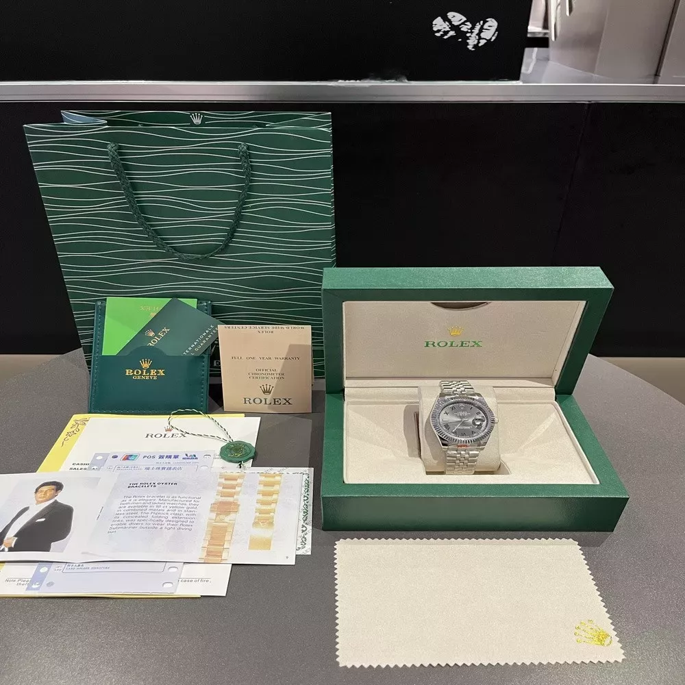 롤렉스 로그 다이아 베젤 메탈 손목시계