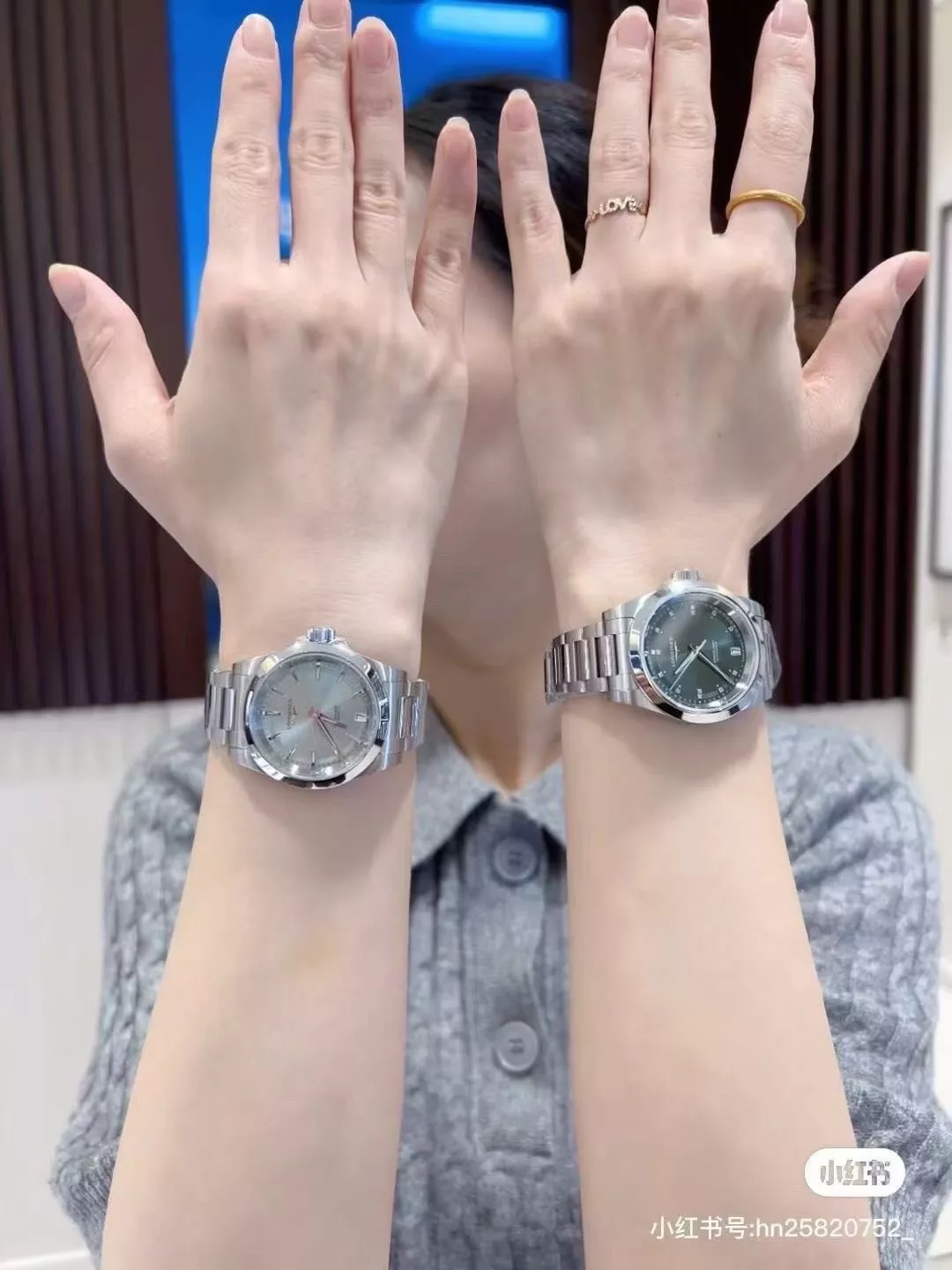 론진 민트그린 다이얼 메탈 손목시계 상세 이미지 10