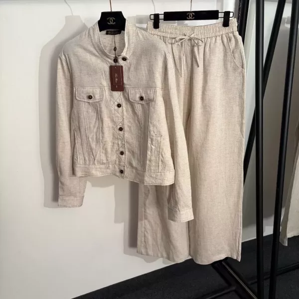로로피아나 린넨 셔츠 와이드 팬츠 세트