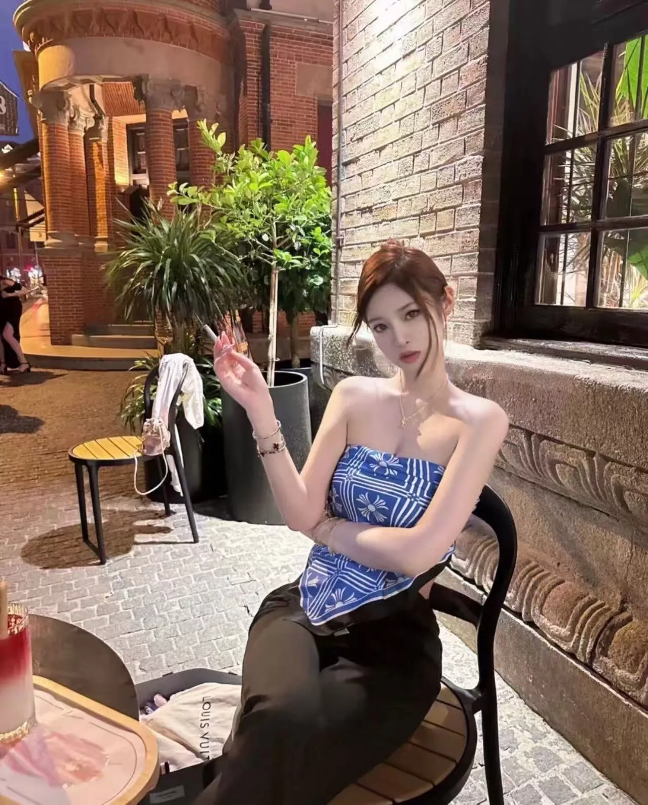크롬하츠 십자가 로고 프린트 홀터 상의 상세 이미지 17