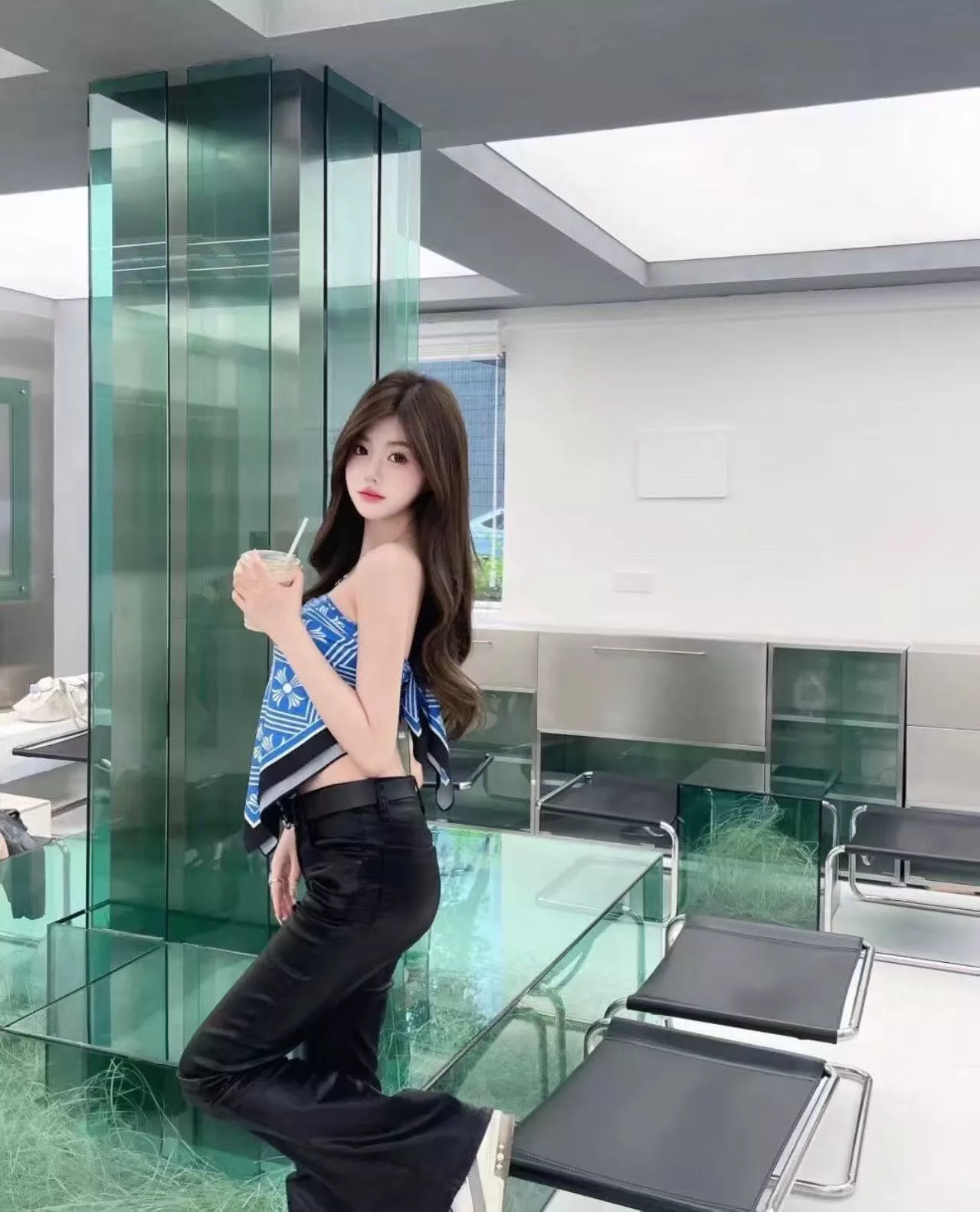 크롬하츠 십자가 로고 프린트 홀터 상의 상세 이미지 10