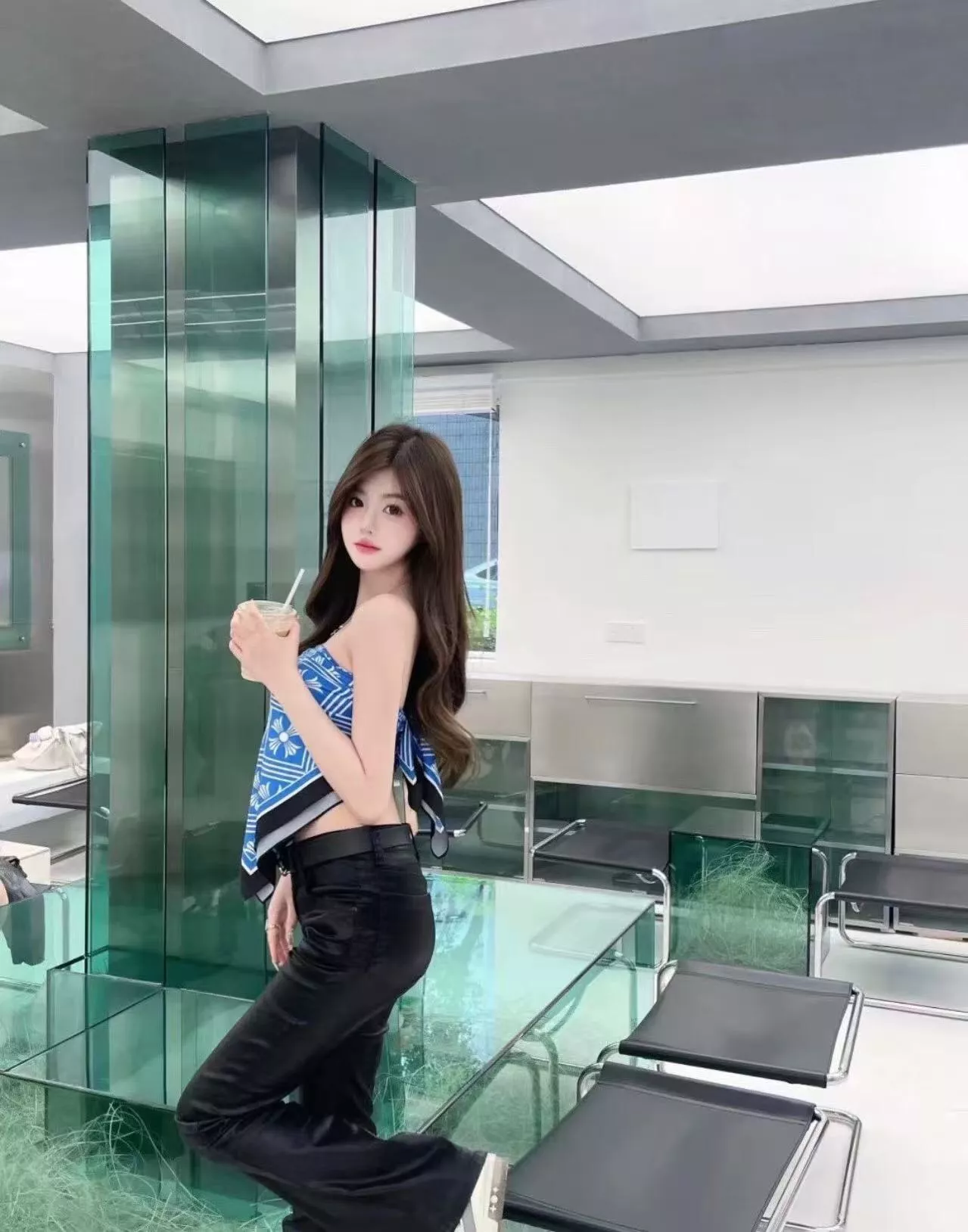 크롬하츠 십자가 로고 프린트 홀터 상의 상세 이미지 12