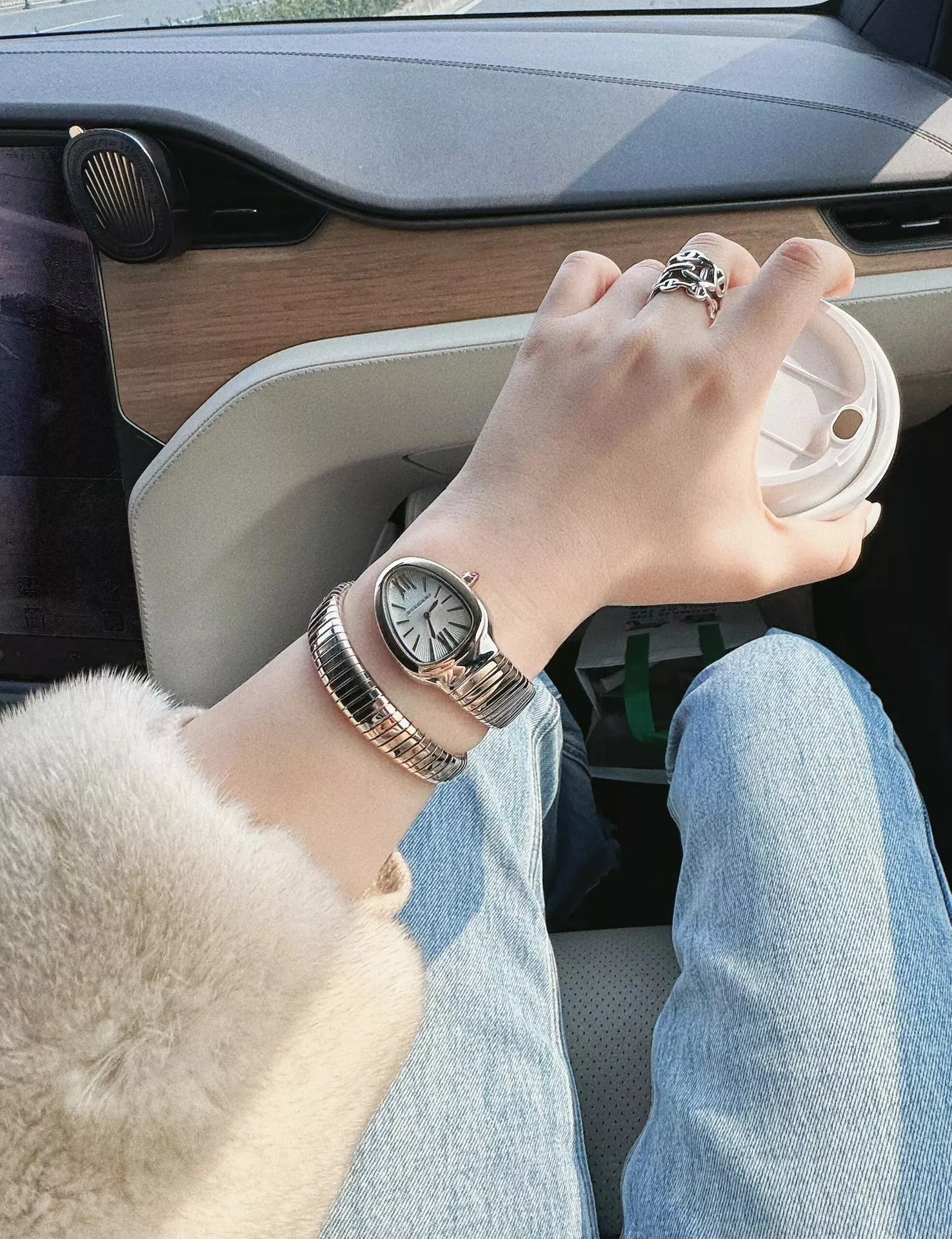 불가리 세르펜티 스틸 브레이슬릿 시계 상세 이미지 15