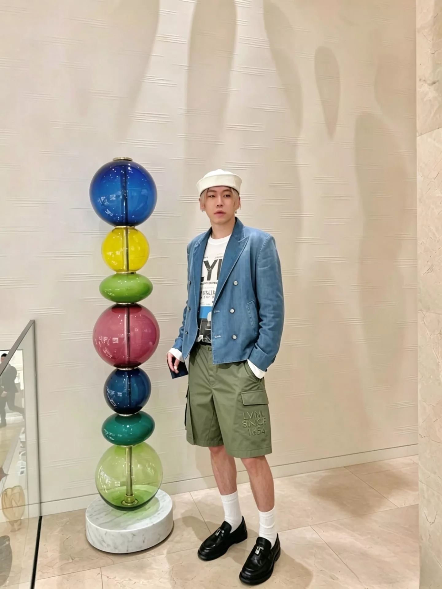 루이비통 시그니처 자수 코튼 카고 쇼츠 상세 이미지 11