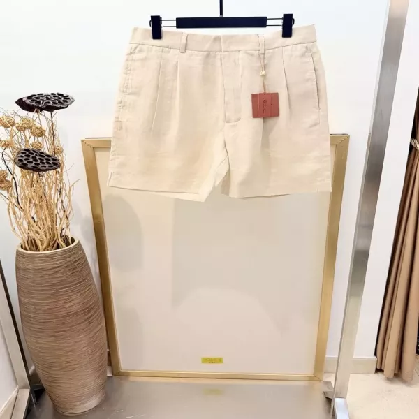 로로피아나 솔레어 린넨 플리츠 쇼츠