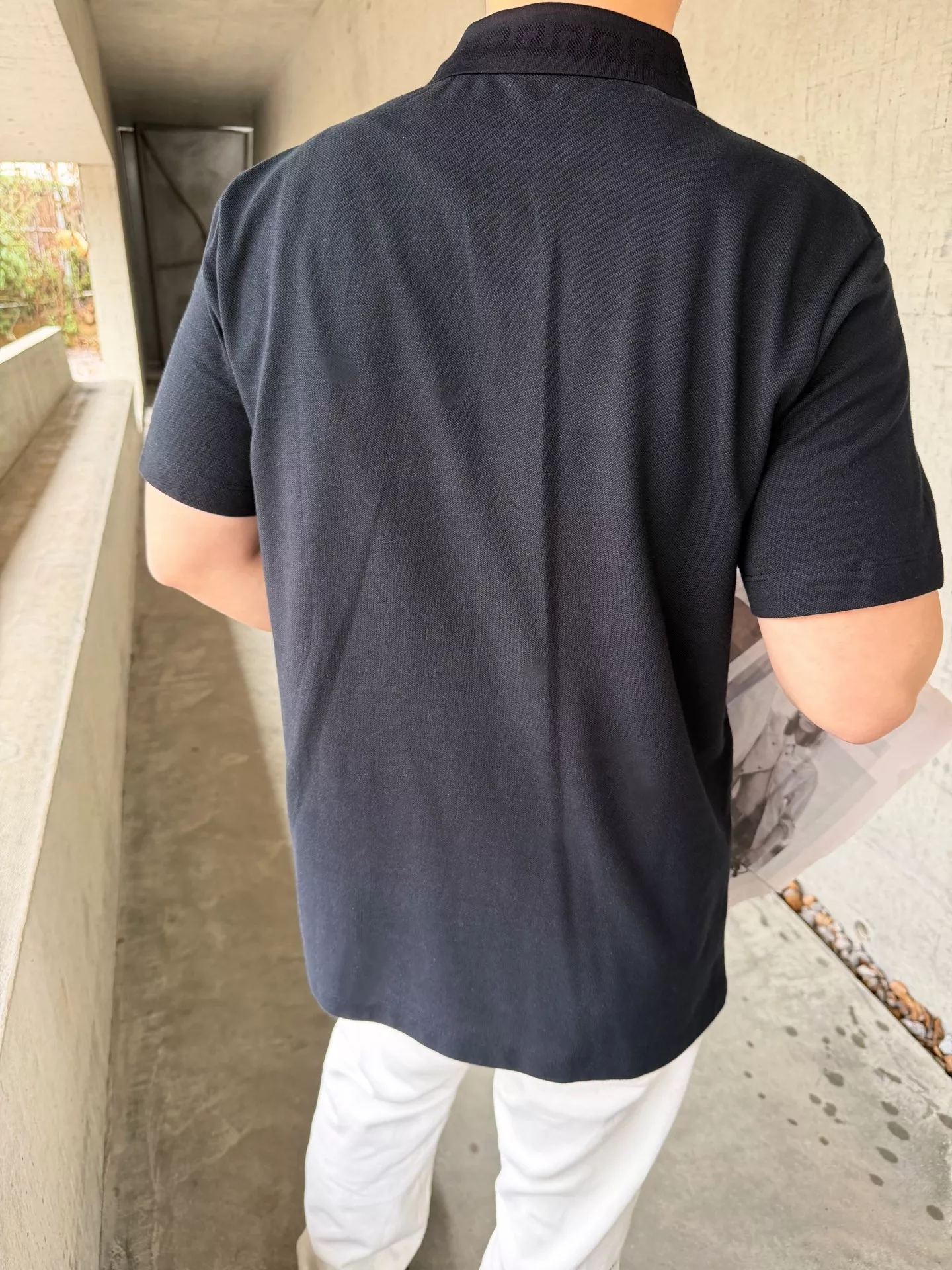 베르사체 메두사 자수 폴로 반소매 상의 상세 이미지 17