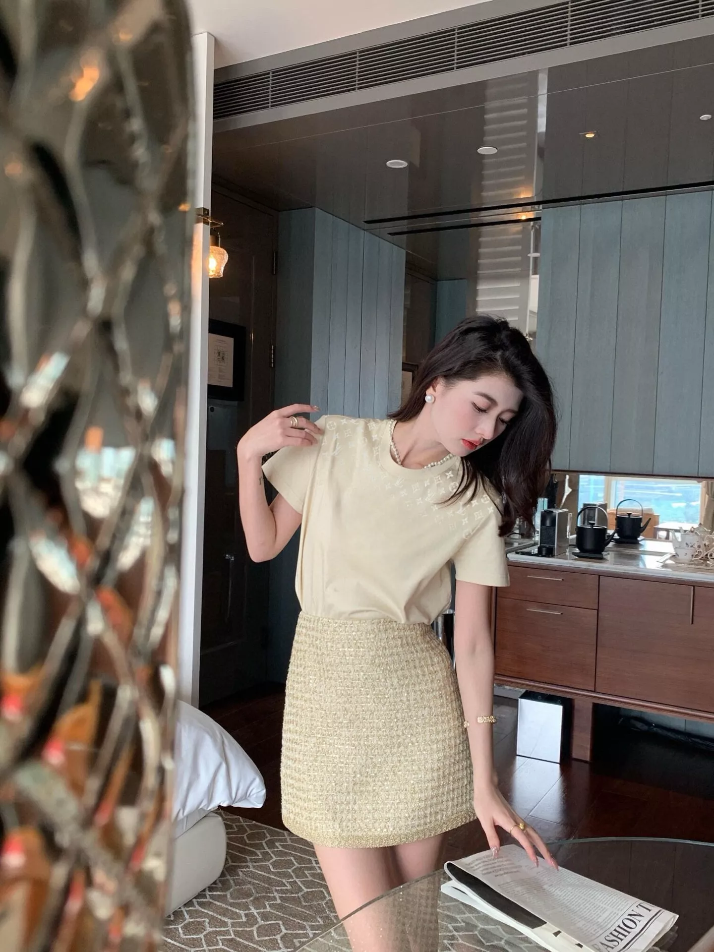 루이비통 그라데이션 모노그램 코튼 반팔 티셔츠 상세 이미지 15